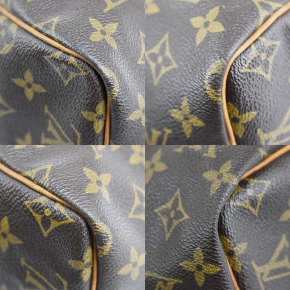 Authentic LOUIS VUITTON Speedy 30 Travel Hand Bag Monogram Leather Brown - Picture 12 of 14
